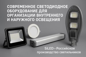Современное светодиодное оборудование для организации внутреннего и наружного освещения