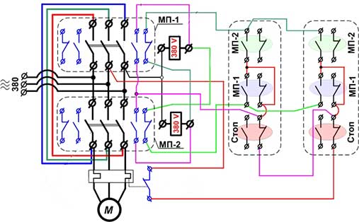 Пке 222 2у2 схема подключения 380 вольт