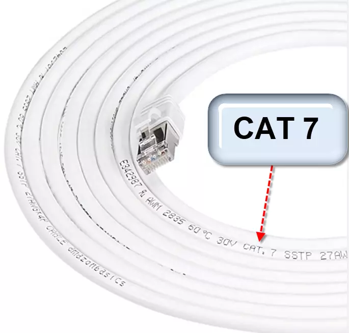 красный кабель CAT 7