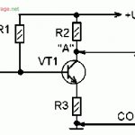 Подключение вольтметра для измерения нпаряжения на коллекторе транзистора относительно общего