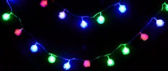 Example of an LED garland