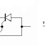 Схема на двух тиристорах, как эквивалент симистора, и его условно графическое обозначение