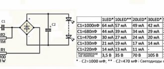 LED lamp circuit