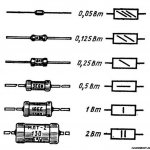 Schematic designation of fixed resistors