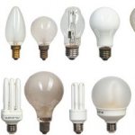 All kinds of light bulbs